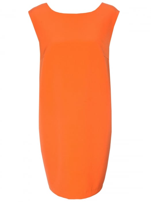 Rochie office dreapta fara maneci Orange Cut [4]