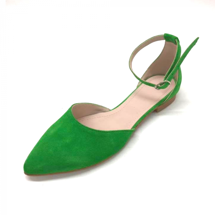 Balerini dama din piele intoarsa Green Lara [3]