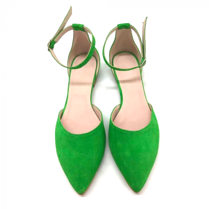 Balerini dama din piele intoarsa Green Lara [2]