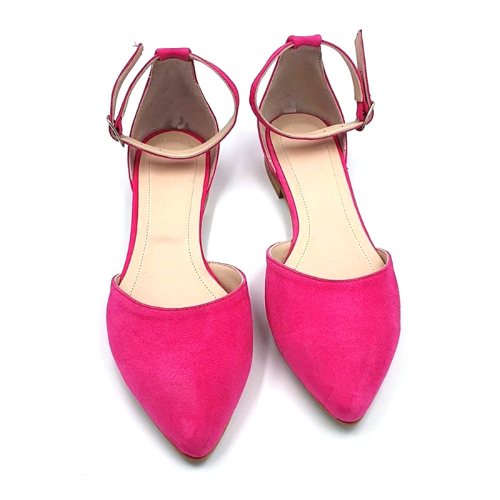 Balerini dama din piele intoarsa Fucsia Lara [2]