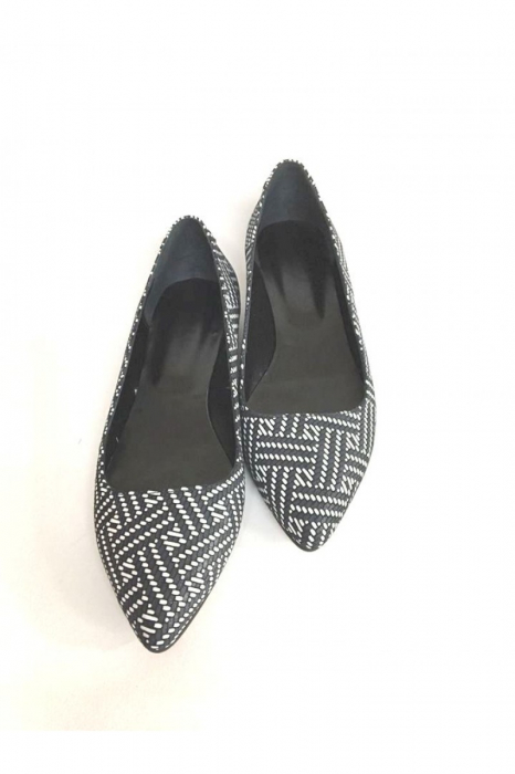 Balerini din piele Black CoraN [3]
