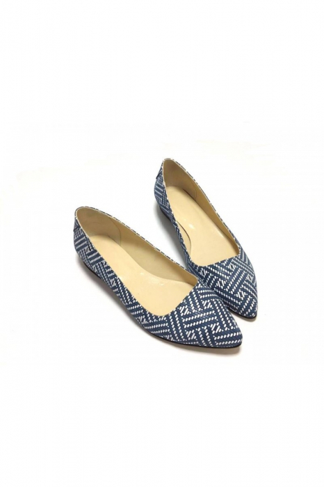 Balerini din piele Blue CoraN [2]