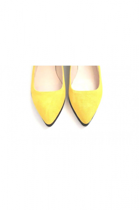 Balerini din piele Yellow Cora [4]