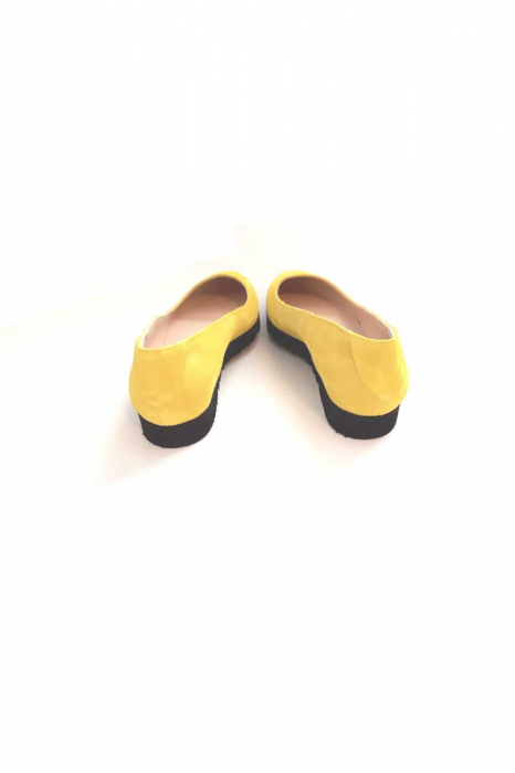 Balerini din piele Yellow Cora [3]