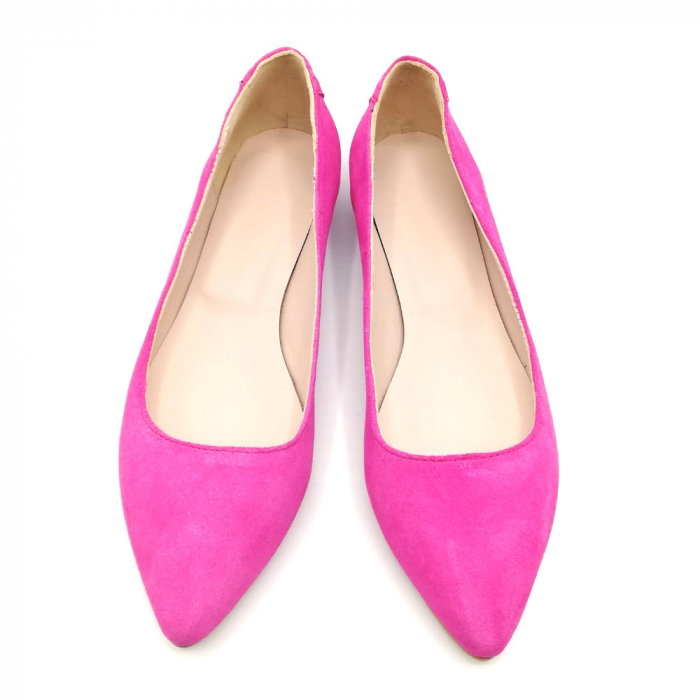Balerini Piele Intoarsa Dark Fuchsia [3]