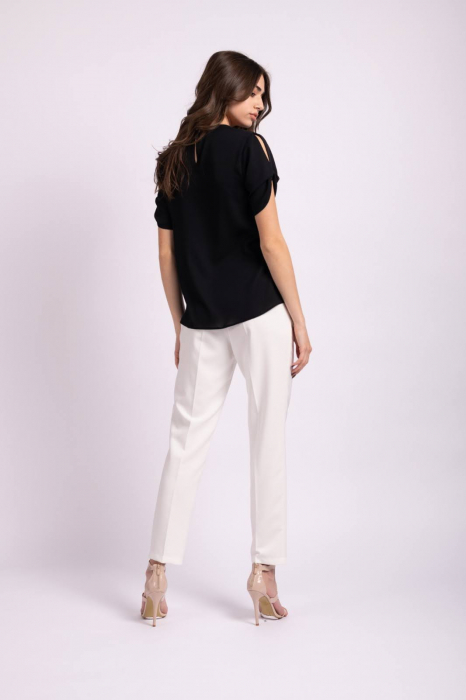 Bluza office cu maneci scurte Black Lilly [2]