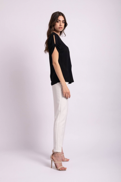 Bluza office cu maneci scurte Black Lilly [3]