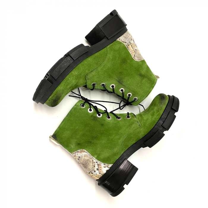 Bocanci dama din piele intoarsa Green Jade [3]