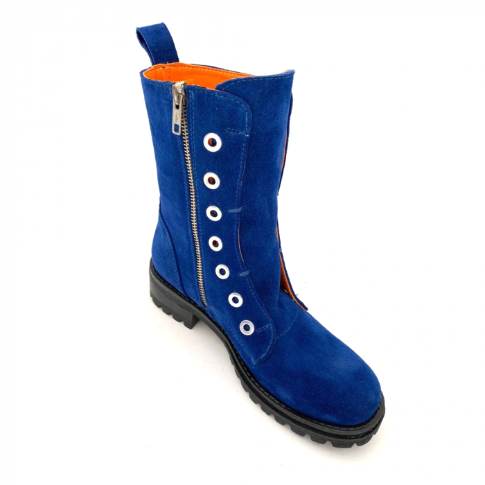 Bocanci dama din piele intoarsa Blue Julie [3]