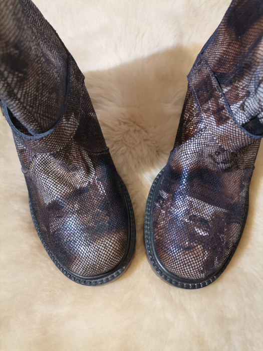 Bocanci dama din piele naturala cu catarame Bike O'clock, 36 [5]