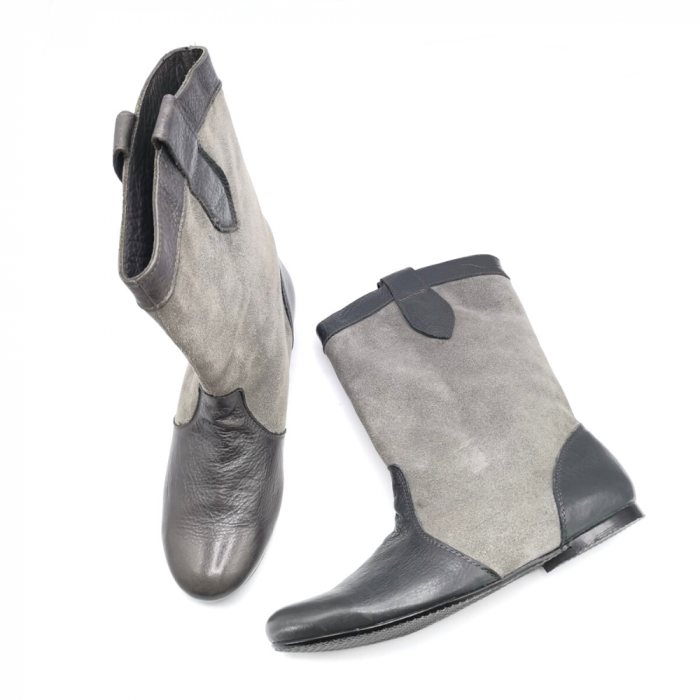 Cizme dama scurte din piele naturala Dina Grey, 37 [3]