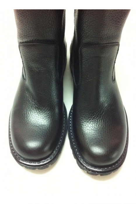 Cizme midi din piele Black Iana [2]
