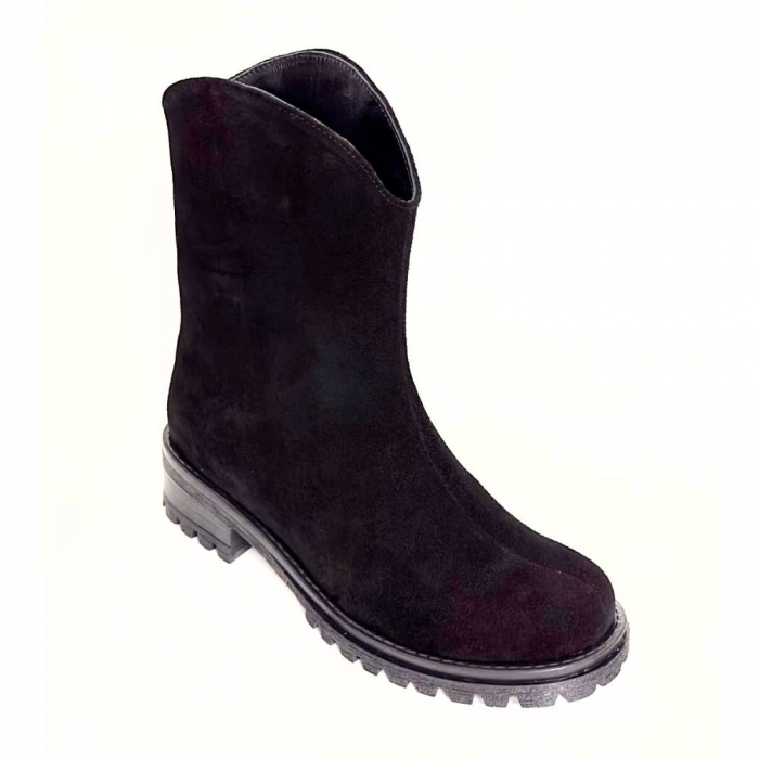 Cizme scurte din piele intoarsa Black Coral [4]