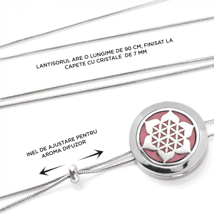 Colier ajustabil cu pandantiv pentru uleiuri esentiale, aroma difuzor Vindecare [3]