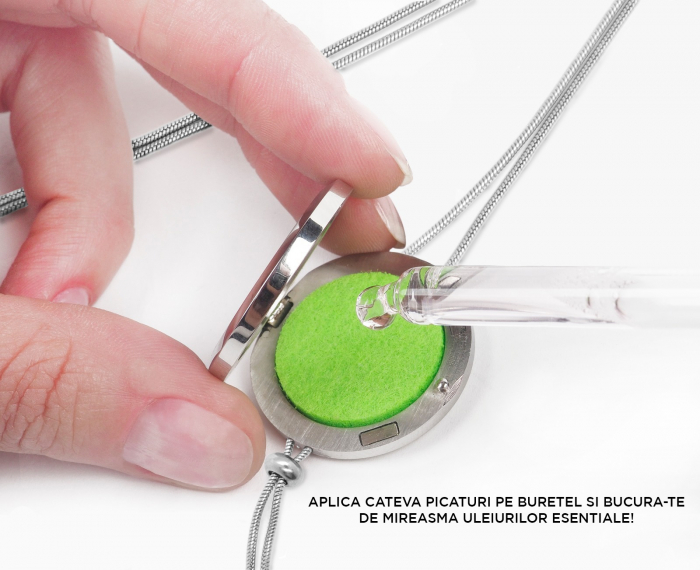 Colier ajustabil cu pandantiv pentru uleiuri esentiale, aroma difuzor Vindecare [4]