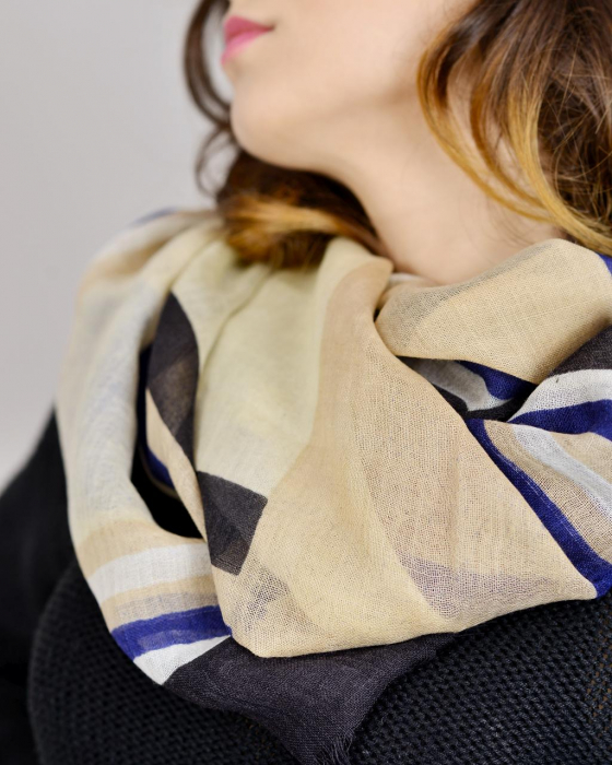 Esarfa cromatica bej [2]