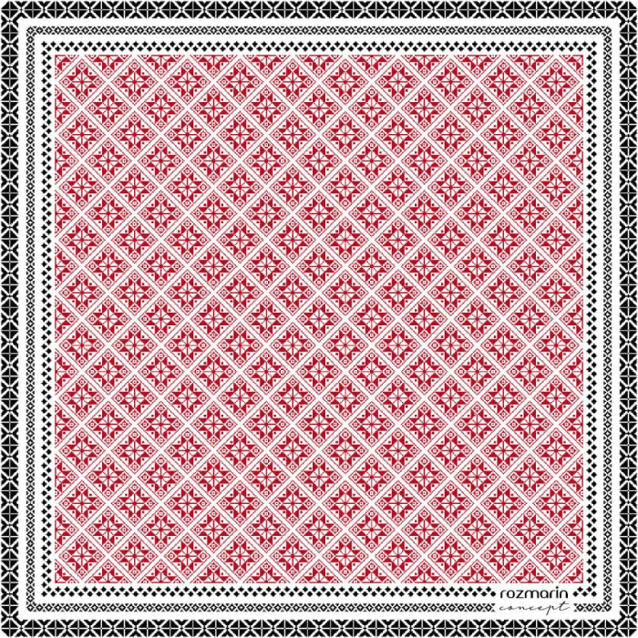 Eșarfă de mătase naturală model STELUTE ROSII 65X65cm [3]