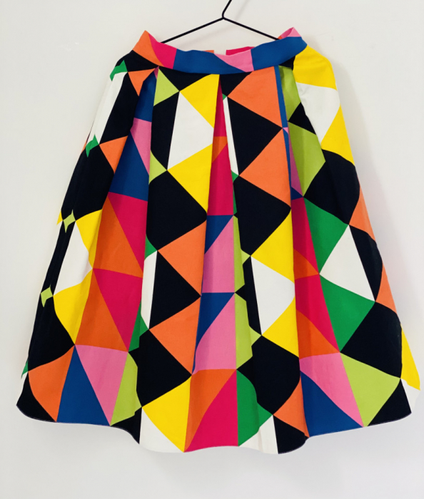 Fusta midi See the Rainbow cu buzunare laterale [4]