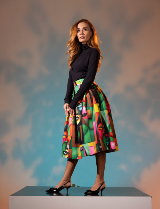 Fusta midi Onyx cu buzunare laterale [3]