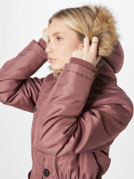 Geaca dama parka roz cu gluga Fanny [3]
