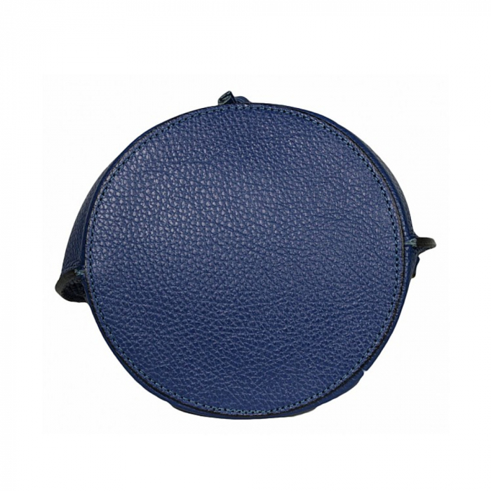 Gentuta tip bucket din piele naturala albastra Alcina [6]