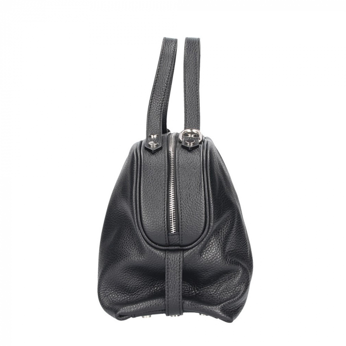 Geanta de mana din piele naturala neagra Nala [2]