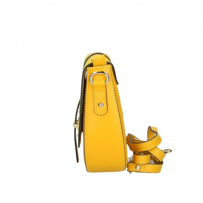 Geanta crossbody din piele naturala Yellow Marisel [3]