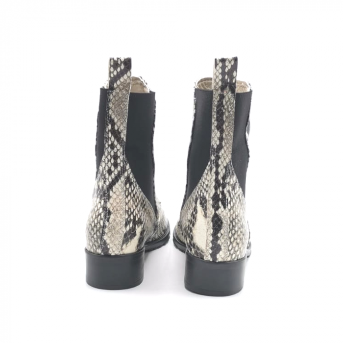 Ghete dama din piele cu imprimeu tip sarpe gri Rosa, 37 [3]