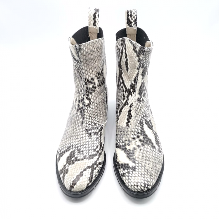 Ghete dama din piele cu imprimeu tip sarpe gri Rosa, 37 [4]