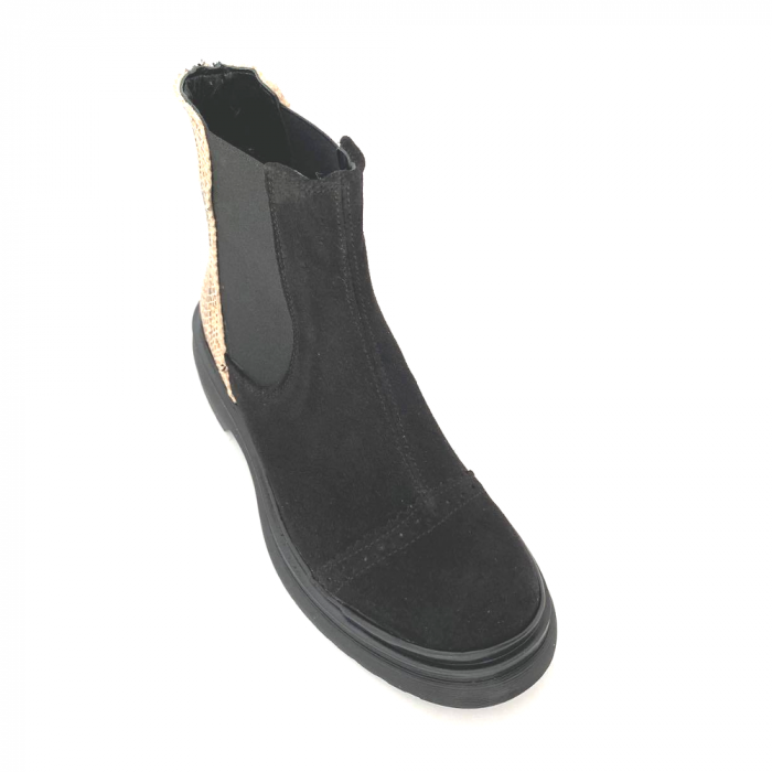Ghete dama din piele intoarsa Black Fabiola [3]