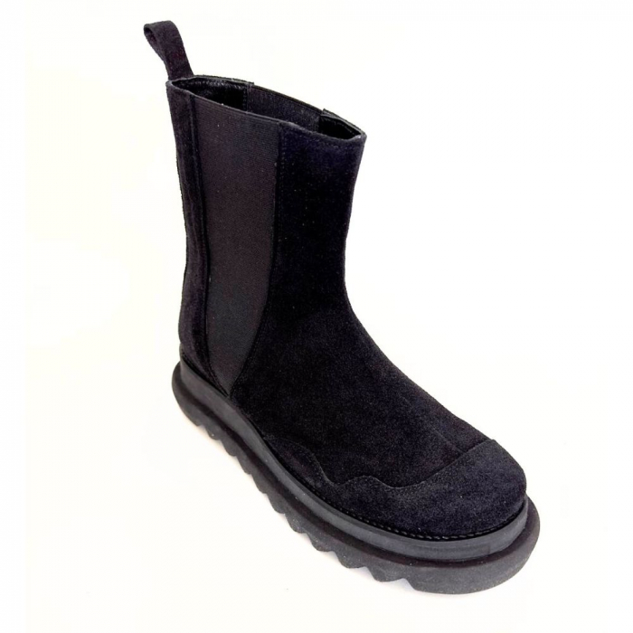 Ghete dama din piele intoarsa cu talpa extralight Black Kei [2]