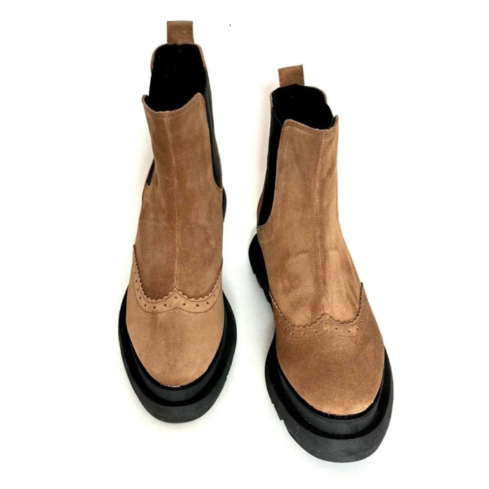 Ghete dama din piele intoarsa cu talpa extralight Camel Linda [4]