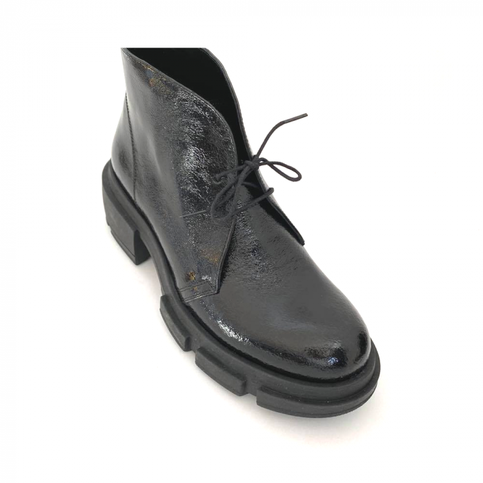 Ghete dama din piele lacuita Black Tara [3]
