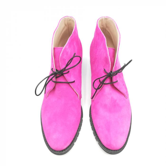 Ghete dama din piele intoarsa Fucsia Katia [4]