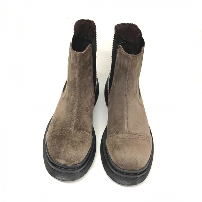 Ghete dama din piele intoarsa Brown Snake Fabiola [4]