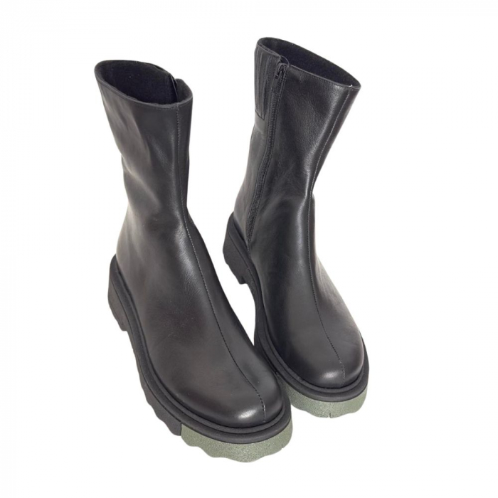 Ghete dama din piele naturala cu talpa extralight Arina Black [4]