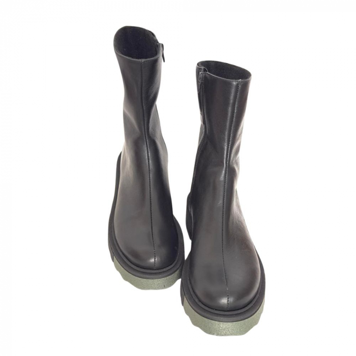 Ghete dama din piele naturala cu talpa extralight Arina Black [5]