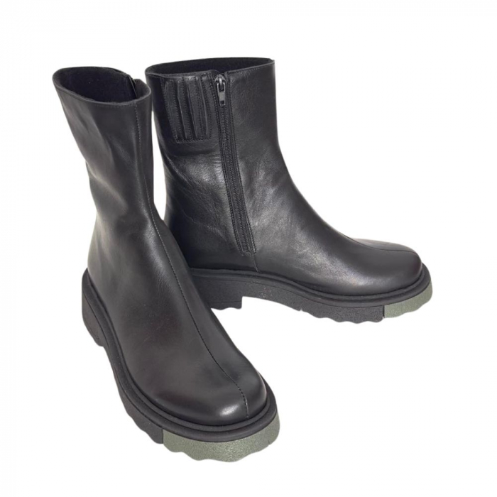 Ghete dama din piele naturala cu talpa extralight Arina Black [3]