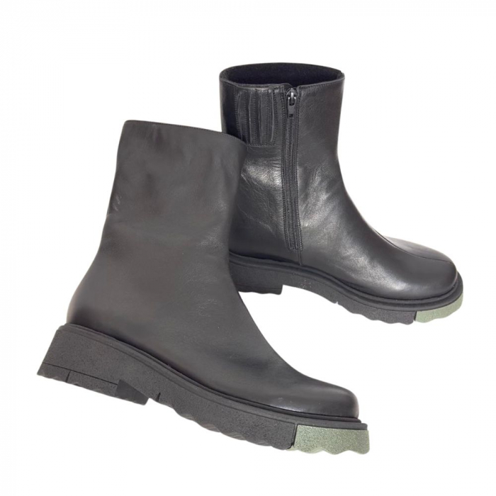 Ghete dama din piele naturala cu talpa extralight Arina Black [2]