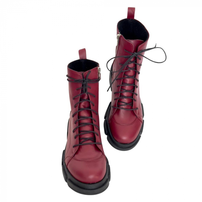 Ghete dama din piele naturala cu talpa usoara Edina Bordo [5]
