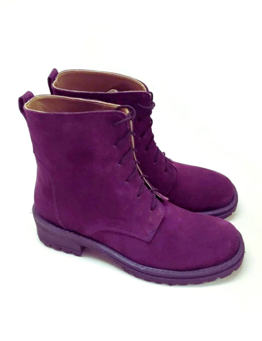 Ghete dama din piele Purple Irenne [2]