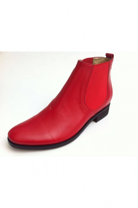 Ghete din piele Sunny rosii [2]