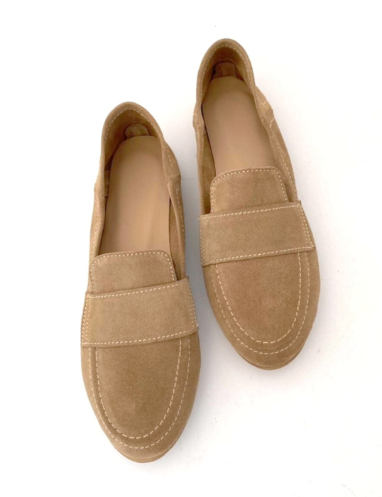 Mocasini din piele intoarsa maro Dori [1]