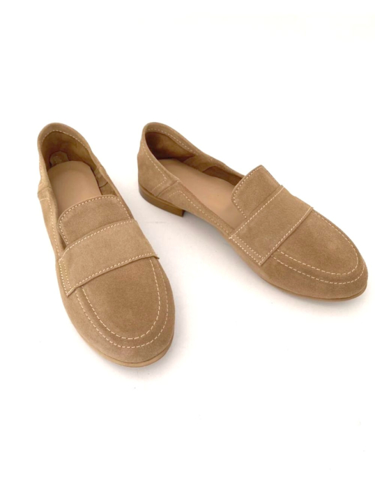 Mocasini din piele intoarsa maro Dori [3]