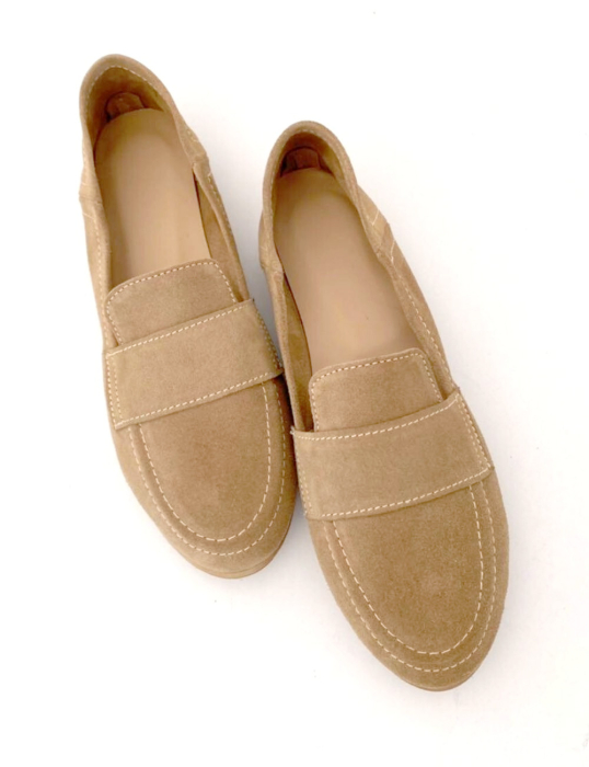 Mocasini din piele intoarsa maro Dori [2]