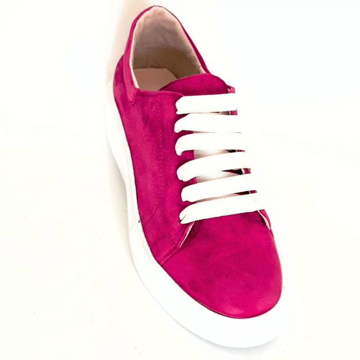 Pantofi sport dama din piele intoarsa cu talpa usoara Vale Fucsia [4]