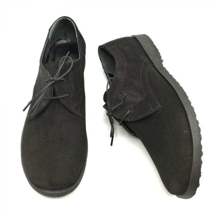 Pantofi din piele intoarsa Pax negri [4]