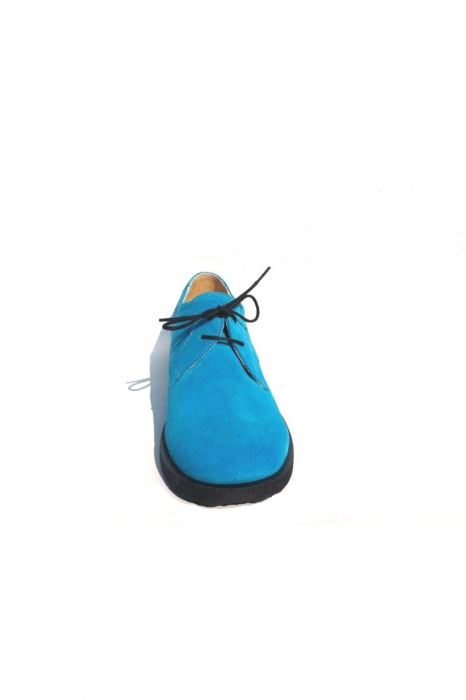 Pantofi din piele intoarsa Pax Turquoise [3]