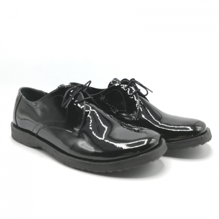 Pantofi din piele lacuita Pax negri [4]