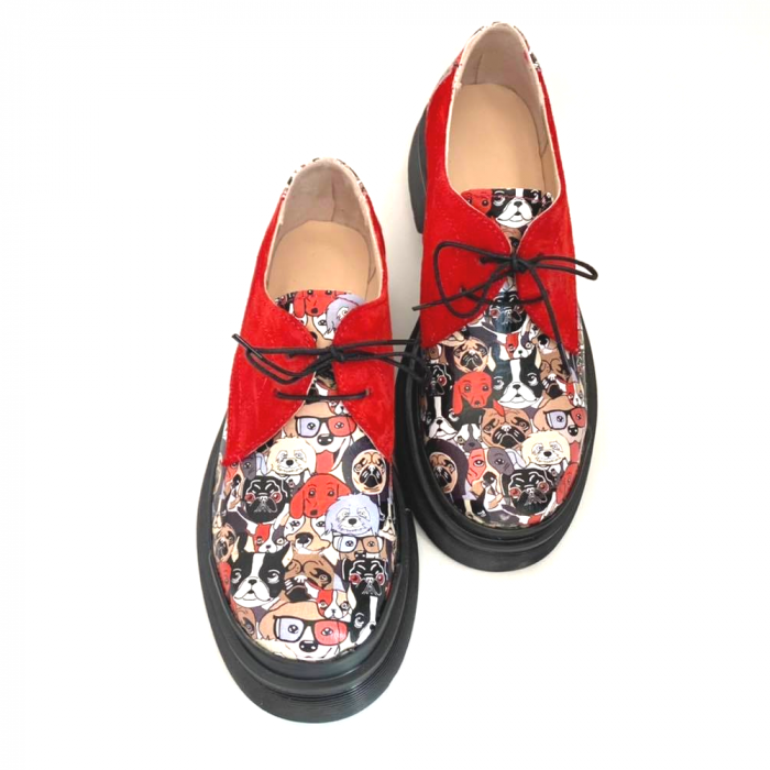 Pantofi din piele cu imprimeu multicolor Red Dogs Clara [1]